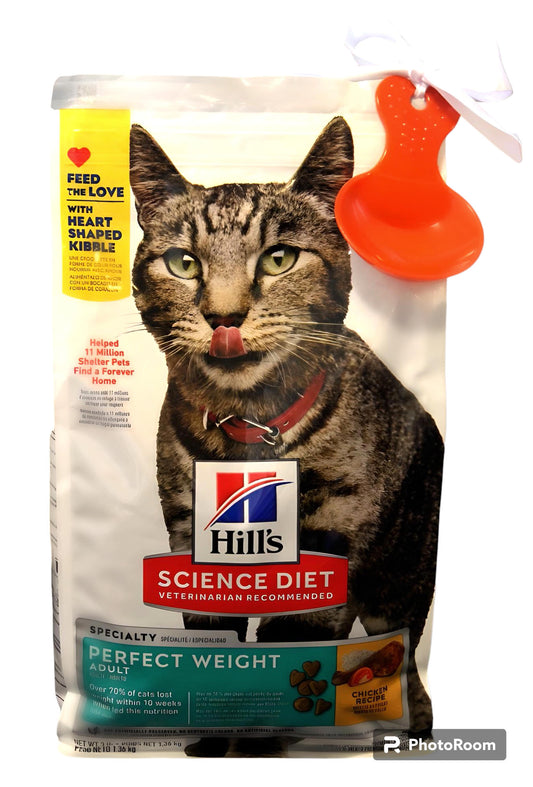 Nourriture sèche Hill's science Diet pour chats adulte pour une gestion saine du poids 1.36 kg.